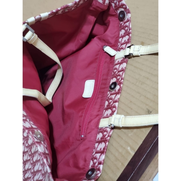 Authentic Christian Dior Monogram Trotter Book Tote Raspberry - Picture 4 of 11